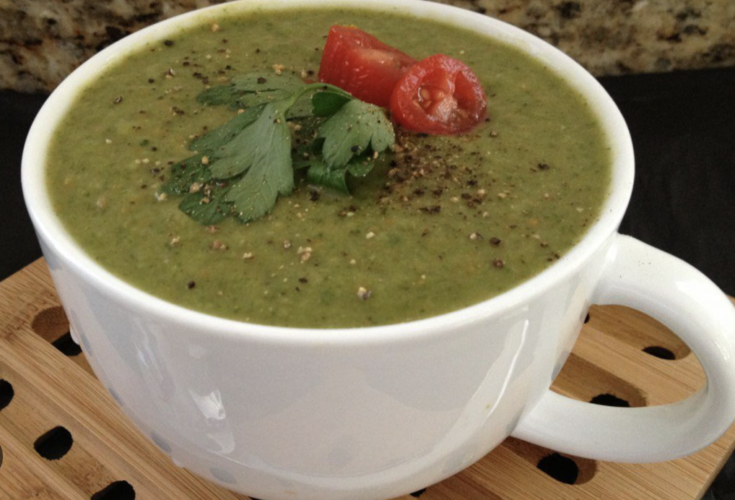 Cleansing Mung Bean Spinach Soup